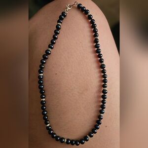 Black pearl necklace